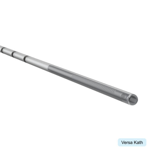 A close-up of a versa kath catheter.