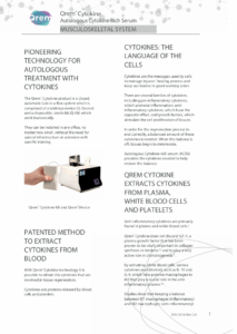 Qrem® Cytokine Autologous Cytokine Rich Serum